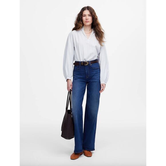 Madewell Denim - Madewell The Perfect Vintage Wide Leg Jean Pipestone Wash Blue US 27 NWT